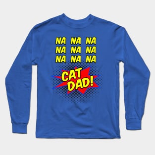 Comic Funny Cat Dad Collection Long Sleeve T-Shirt